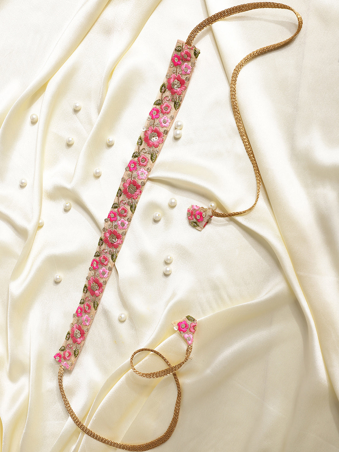 Athena Women Pink Embellished Belt - Athena Lifestyle