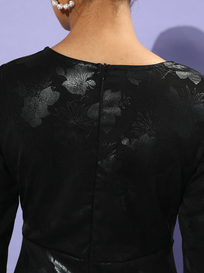 Athena Black Floral Bodycon Dress - Athena Lifestyle