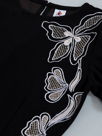 Athena Women Black Embroidered Maxi Dress - Athena Lifestyle