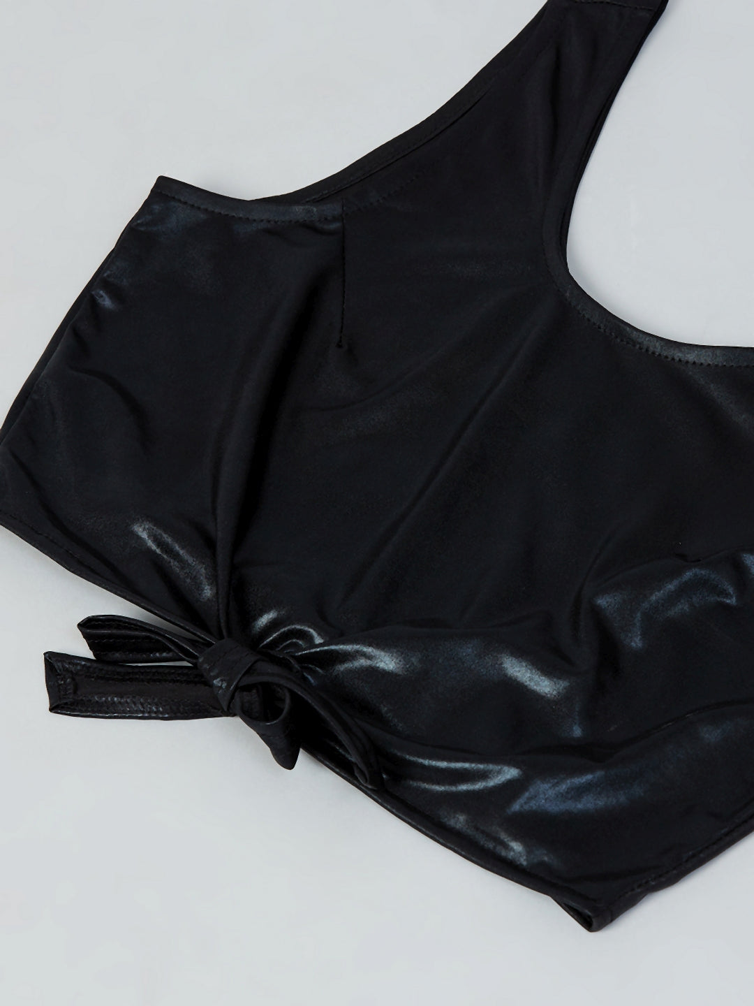Athena Women Black Solid Two-Piece Swimwear - Athena Lifestyle
