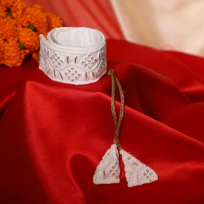 Athena Women White Embellished Belt - Athena Lifestyle