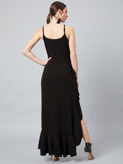 Athena Black Ruffled Maxi Dress - Athena Lifestyle