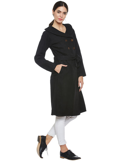 Athena Women Black Trenchcoat - Athena Lifestyle