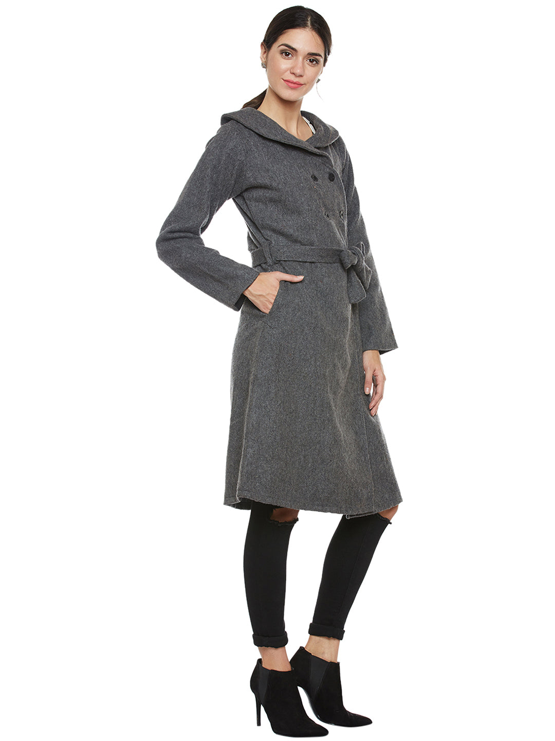 Buy Women Grey Solid Casual Dress Online - 806980 | Allen Solly