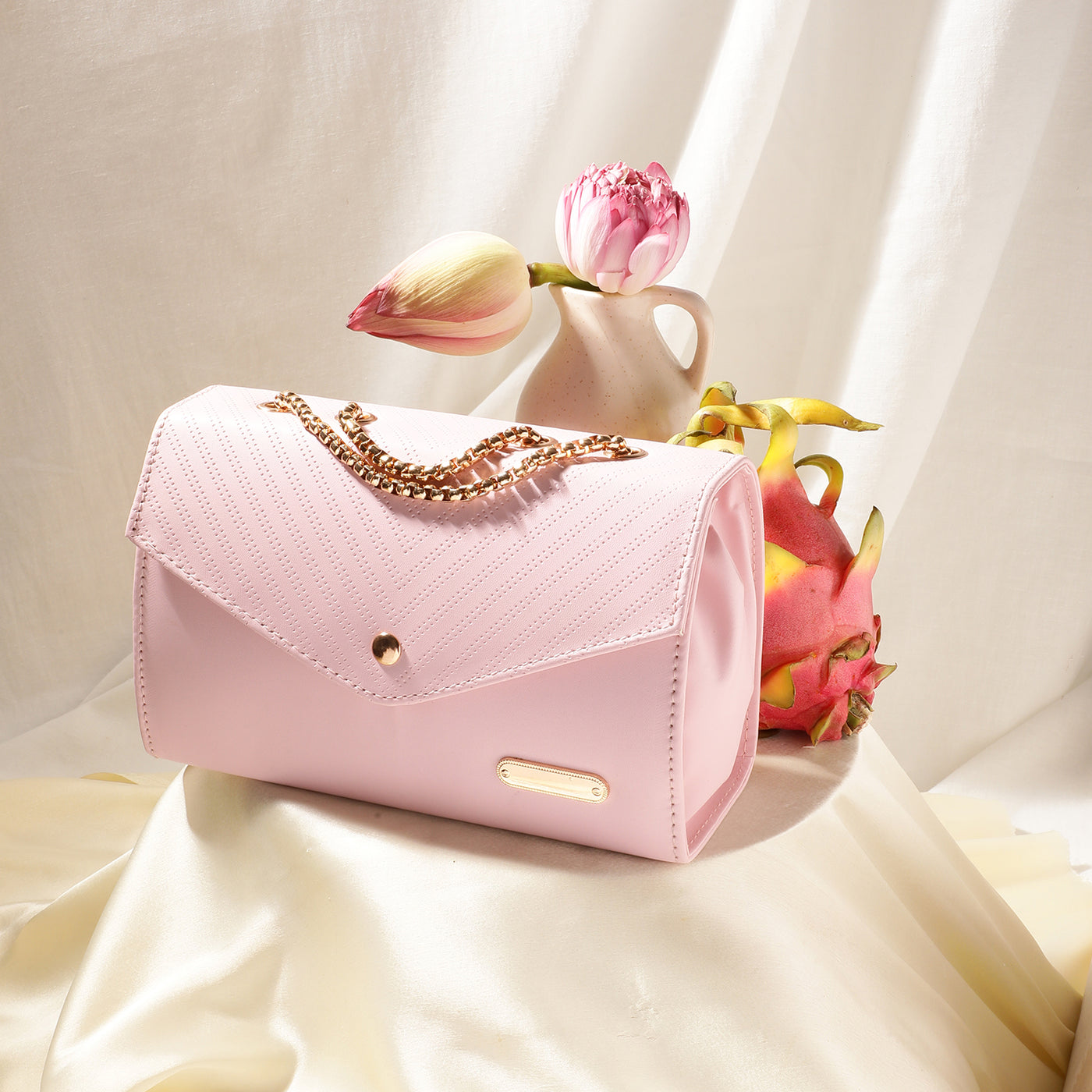 Athena Women Pink Structured Handheld Bag - Athena Lifestyle