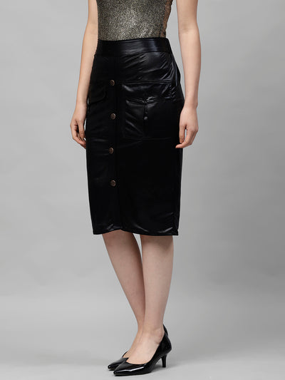 Athena Black Knee Length Skirt - Athena Lifestyle