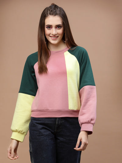 Athena Women Colourblocked Sweatshirt - Athena Lifestyle